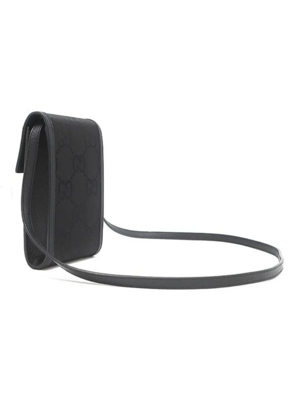 Gucci Shoulder Bag Off the Grid Nylon Leather Black Silver